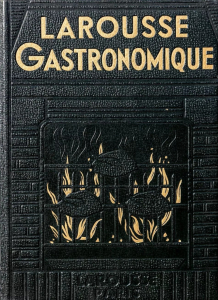 Лицевая сторона переплёта первого издания Larousse gastronomique (1938)